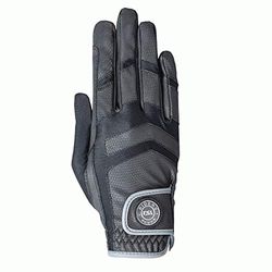 USG 11310032-224-304 Palma - Guantes de equitación Albarin/Nylon, negro/gris, talla M