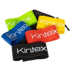 Kintex Mini-Loops Set, 5 Puntos Fuertes, Bucle de Fitness, Banda de Gimnasia, Yoga, Pilates, Entrenamiento, Workout
