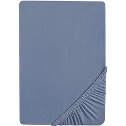 roba Hoeslaken Lil Elephant, 60 x 120 en 70 x 140 cm, voor babybed, katoen, elastisch, GOTS-gecertificeerd, maanblauw