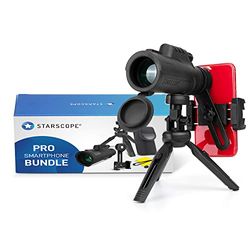 STARSCOPE Pack Smartphone Telescopio Monocular Starscope G3 Pro - Kit Que Incluye un Visor Monocular móvil 10x42 para iPhone y Android, trípode para monocular, Adaptador para teléfono y Mucho más