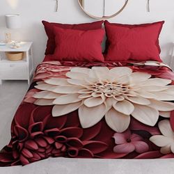 PETTI ARTIGIANI ITALIANI - Colcha Cama 260x250 cm Microfibra, Primavera Verano, Colchas Bouti Modernas, Edredón Cubrecama Ligero Doble, Floral 05-24, 100% Made in Italy