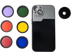 SYSTEM-S Set di filtri colorati da 37 mm, 6 pezzi per fotografia per iPhone 14 Plus