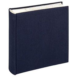 walther Design Photo Album Dark Blue 200 Photos 10 x 15 cm Memo Slip-in Album Linen, Cloth ME-510-U