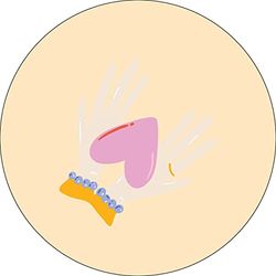 Bonateks, Ronde digitaal bedrukte muismat, antislip onderkant, voor kantoor en thuis, diameter: 22 cm