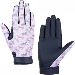 HKM Unisex Kid's Blossom Rider Handschoenen, Flieder, 12, Flieder