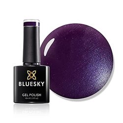 Bluesky Gel Nail Polish, Violette Sparkle 80543, Dark Purple Glitter Long Lasting, Chip Resistant, 10 ml (Requires Drying Under UV LED Lamp)