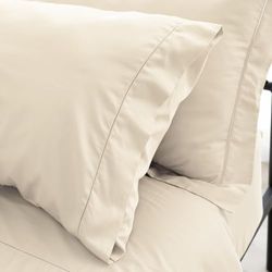 Fantasy Sateen Natural beddengoedset, 180-260 x 280 cm + 2 kussenslopen 50 x 110 cm