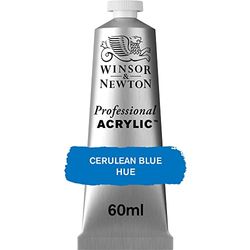 Winsor & Newton 2320139 Professionele acrylverf, hoge dekking, kunstenaarskwaliteit, lichtecht - 60ml Tube, Cerulean Blue Hue