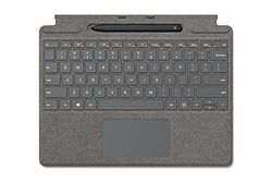 Microsoft Surface Keyboard Signature Keyboard + Pennino Surface Slim Pen 2, Platino, compatibile Surface Pro 8, Pro 9 e Pro X (Clavier AZERTY)