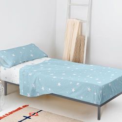 Little star Juego de sábanas 2 piezas 180 x 270 cm (Cama 105) Azul