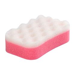 Manicare Luxury Massage Bath Sponge, Wash Exfoliate And Massage, Shower Body Scrubber, Pink Double Sided Cleaning Sponge, Durable And Long lasting, Lather And Use With Shower Gel Or Body Wash