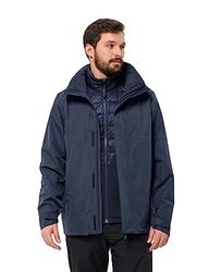 Jack Wolfskin Luntal 3 en 1 Chaqueta M, Azul Ocuro, S para Hombre