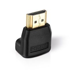 HDSupply HA070 Adattatore HDMI - HDMI 90° (HDMI A maschio (da 19 poli) a HDMI A femmina (19 poli), angolato a 90 °), nero