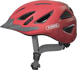 ABUS Urban-I 3.0 Stadshelm - Moderne Fietshelm met Achterlicht voor Stadsverkeer - Voor Dames en Heren - Rood, Maat L