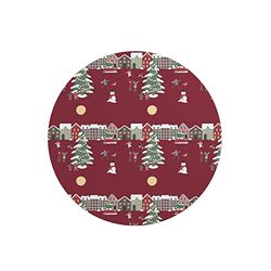 Questo Casa, Round Digital Printed Mouse Pad, Non-Slip Base, for Office and Home, Diameter:22cm