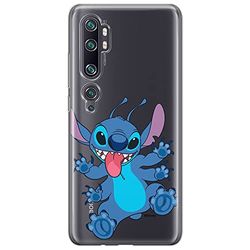 ERT GROUP mobiltelefonfodral för Xiaomi MI NOTE 10 / MI NOTE 10 PRO originalt och officiellt licensierat Disney mönster Stitch 019 anpassad till formen på mobiltelefonen, gedeeltelijk transparant