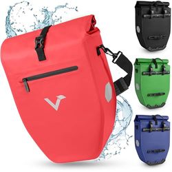 Valkental - Grande Sacoche de Porte-Bagages Etanche - 28L de Volume - Sacoche de Vélo pour Porte-Bagages avec Réflecteurs