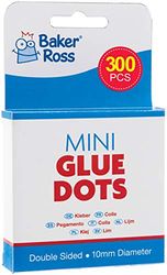 Baker Ross - Pontos adesivos pequenos de 0,6 cm (pacote de 300) para artesanato infantil