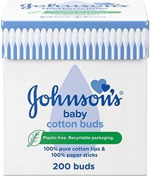 Johnson Baby Cotton Buds - Pack of 3, Total of 300 Buds