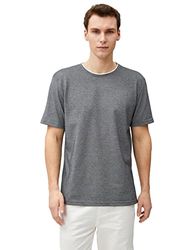 Koton Heren Basic Woven T-shirt Crew Neck Short Sleeve, grijs (031), XL