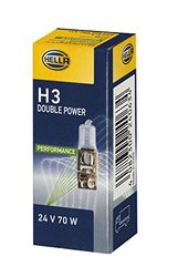 HELLA 8GH 002 090-471 halogéneo lâmpada - H3 - Heavy Duty Expert Longer lifetime, vibração resistente - 24 V - 70 W - modelo de tomada, lâmpada incandescente: PK22s - caixa - Cant. : 1