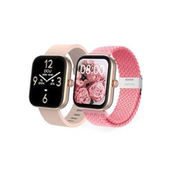 DCU TECNOLOGIC - Smartwatch Los Ángeles - Reloj Inteligente - Incluye 2 Correas: Silicona y Nailon - Pantalla Táctil TFT 1,8'' - 22 Modos de Deporte