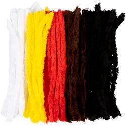 Chenille-garen, verschillende kleuren, L: 40 cm, 96 stuks/1 Pq.