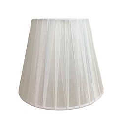 ONLI Pack of 6 Lampshades Made of Fabric White Semi-Transparent Diameter 15 cm E14, Textile
