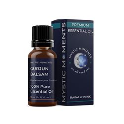 Mystic Moments | Gurjun balsam eterisk olja 10 ml – ren och naturlig olja för diffusorer, aromaterapi och massageblandningar GVO Free