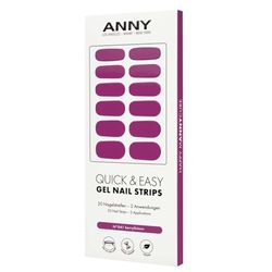 ANNY Gel Nail Strips – Pellicola UV per unghie da incollare con lampada UV, durevole e senza schegge, facile da usare, colore: Berrylicious – Viola bacca – N. 41