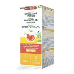 SUPERDIET - EXTRACTO DE SEMILLA DE PAMPLEMOSIS BIO - Titulado en flavonoides a 420MG -Vitalidad- Sin alcohol - Frasco cuentagotas de 100 ml