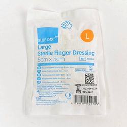 Blue Dot Finger Dressing Pad, 5 cm Length x 5 cm Width