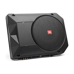 JBL SUBBPSL2 BassPro SL2 Active Underseat Car Subwoofer met ingebouwde versterker, Under Seat 8'' Subwoofer Car met 125 Watt Versterker, Zwart, 44 EU