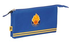 Safta Kings League Saiyans - Portatodo Triple, Estuche Infantil, Estuche Niño, Ideal para Niños en Edad Escolar, Cómodo y Versátil, Calidad y Resistencia, 22x3x12 cm, Color Azul
