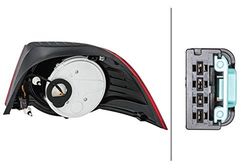 HELLA 2VA 009 246-131 Piloto traseira - LED - transparente/vermelho - Parte exterior ECE - esquerda