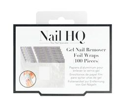 Nail HQ Gel Nail Remover Foil Wraps - 100 Pieces