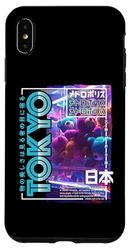 Custodia per iPhone XS Max Tokyo City 80s Synthwave Peluche Giappone Tokyo