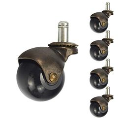 Lot de 5 Roulettes de rechange en bronze vieilli de 5,1 cm - Couleur cuivre doré
