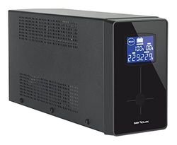 UPS Serioux LCD600LI, Line Interactive, 600VA/360W, schermo LCD, 2 prese Schuko, USB/RJ45, regolatore automatico di voltaggio, gestione, ripristino automatico
