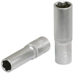 KS Tools Socket, Deep, on Tag 1/2 inch insteekdoos, lang, 10 mm, op hanger, kleurloos