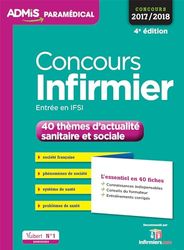 Concours Infirmier - 40 thèmes d'actualité sanitaire et sociale - L'essentiel en 40 fiches: Concours 2017-2018