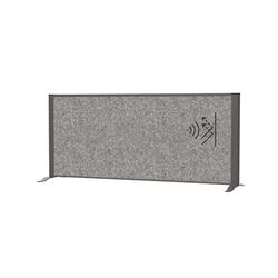 MAUL MAULconnecto - Separador acústico de Mesa (120 x 50 cm, para Escritorio, aparador, Separador de Habitaciones con pies, Fieltro acústico (4000 g/m²) como protección Visual y Aislamiento acústico