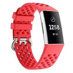 Fitbit Charge – silikon sportarmband perforerat rött