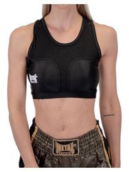 Metal Boxe BRASSIERE AVEC COQUES PROTEGE POITRINE noir S