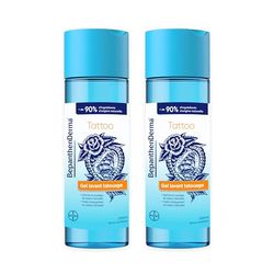 BepanthenDerma® Tattoo Gel Lavant - Nettoie, Apaise et Protège* - Peaux Tatouées - pH physiologique, Sans Savon, Non parfumé, Sans Colorant - 2x200 ml