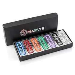 Marvis | Coffret de mini-dentifrices aromatisés (7 x 25 ml) – Ensemble de dentifrices de voyage pour une fraîcheur durable – Lot de 7 mini-dentifrices