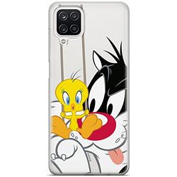 ERT GROUP mobiel telefoonhoesje voor Samsung A12 / M12 origineel en officieel erkend Looney Tunes patroon Sylvester & Tweety 002 aangepast aan de vorm van de mobiele telefoon, gedeeltelijk bedrukt