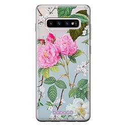 ERT GROUP mobiltelefonfodral för Samsung S10 PLUS originalt och officiellt licensierat Babaco mönster Flowers 037 optimalt anpassad till formen på mobiltelefonen, gedeeltelijk transparant