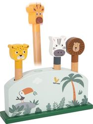 Small Foot Juego de Encaje Animales saltarines Safari” con 4 Figuras, Juguete motriz Desde 3 años, 12758