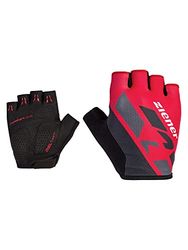 Ziener CRISANDER - Guanti da ciclismo da uomo, traspiranti, ammortizzanti, colore rosso al sole, 10,5
